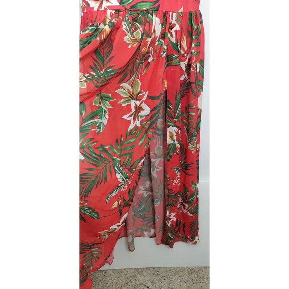 Swimsuit Dress One Piece Red Tropical Beach Vacation Vibes Women's Size Small - Picture 6 of 14